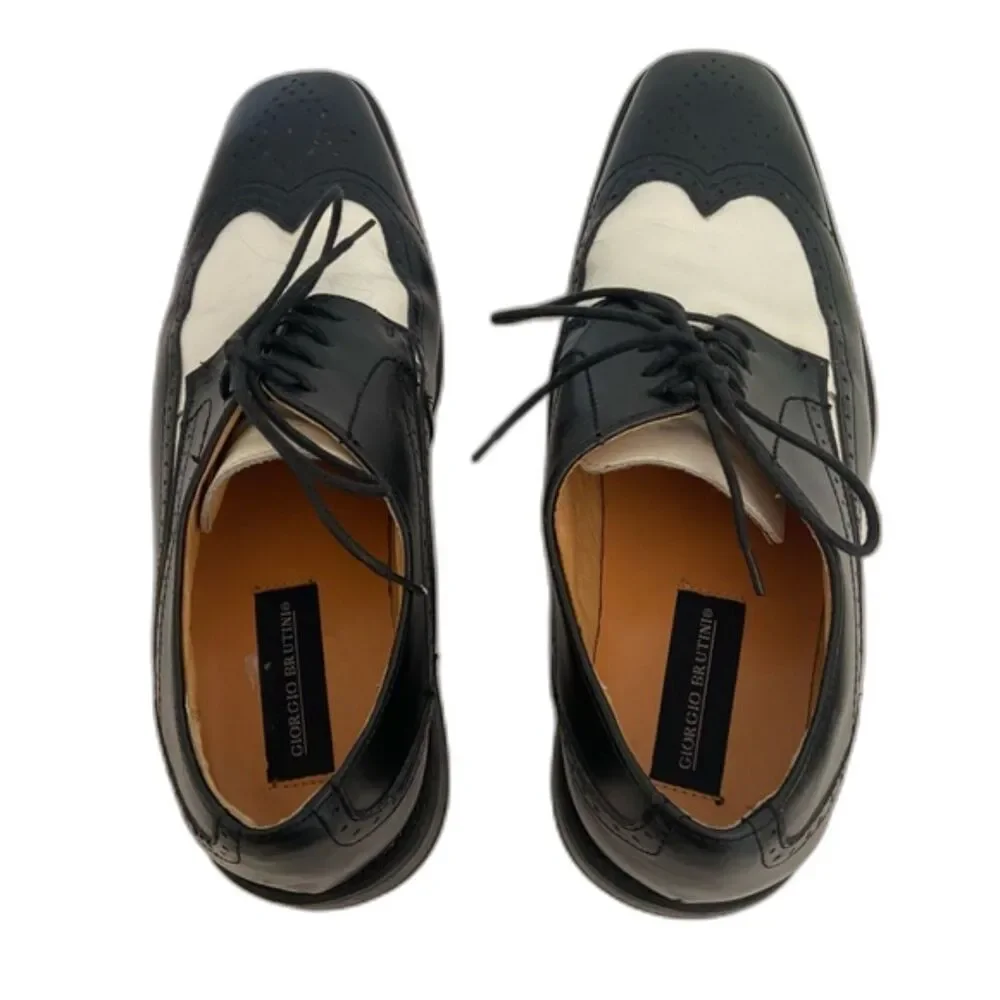 Giorgio Brutini Wingtip Oxford Shoes Spectator Style Dapper Mens